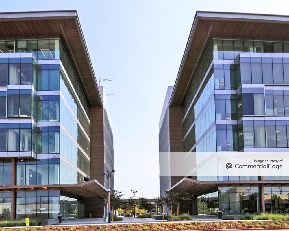 Building 1 of the AREEE Life Sciences mega campus at 825 Industrial Rd., and Building 2 at 835 Industrial Rd, in San Carlos, California