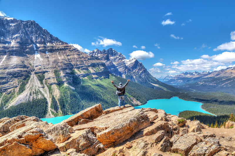 Hiking Bow Summit in Banff National Park